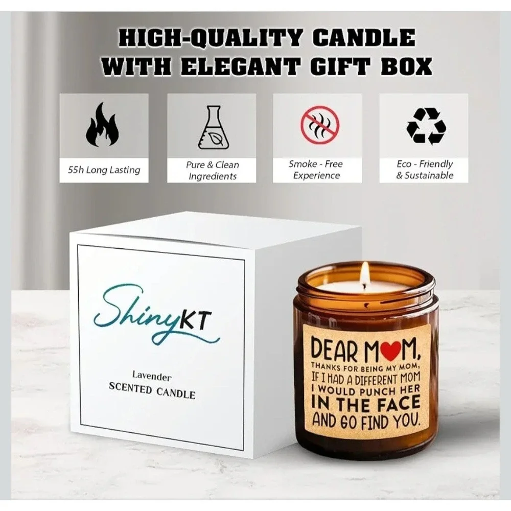 Funny‎ Mom Gift Scented Candle Amber Jar Birthday Mother's Day Christmas ShinyKT